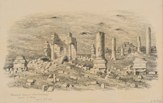 Rabbath Ammon (Philadelphia), from the Sketches in Camp and on Horseback through Palestine tourbook