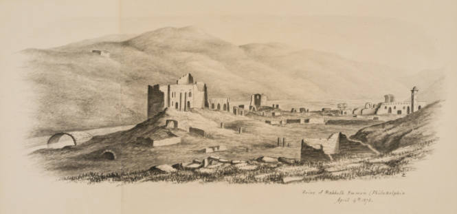 Ruins of Rabbath Ammon, from the Sketches in Camp and on Horseback through Palestine tourbook