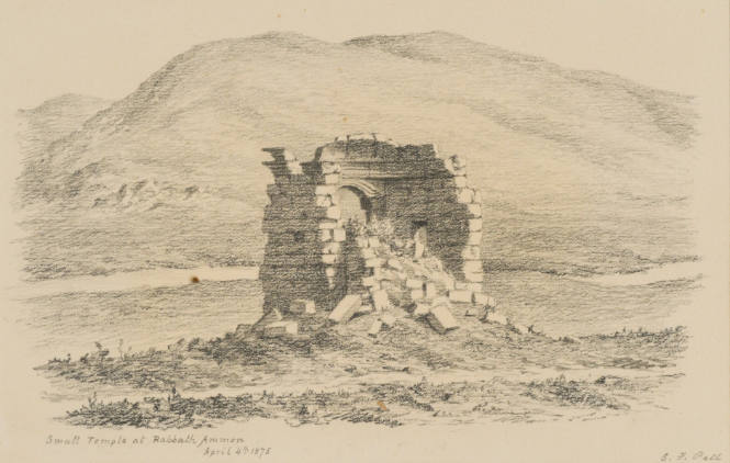 Small Temple at Rabbath Ammon, from the Sketches in Camp and on Horseback through Palestine tourbook