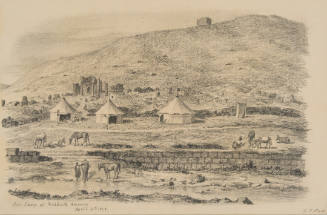 Our Camp at Rabbath Ammon, from the Sketches in Camp and on Horseback through Palestine tourbook
