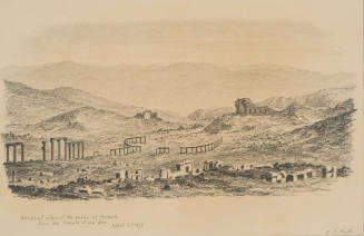 General View of the Ruins at Jerash from the Temple of the Sun, from the Sketches in Camp and on Horseback through Palestine tourbook