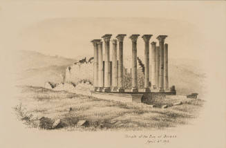 Temple of the Sun at Gerasa, from the Sketches in Camp and on Horseback through Palestine tourbook