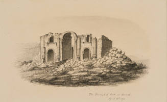 The Triumphal Arch at Gerash, from the Sketches in Camp and on Horseback through Palestine tourbook