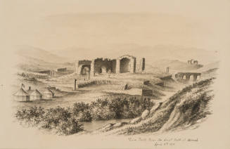 View South from the Great Bath at Gerash, from the Sketches in Camp and on Horseback through Palestine tourbook