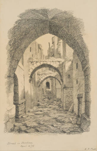 Street in Shechem, from the Sketches in Camp and on Horseback through Palestine tourbook