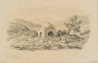 Sheykh's Tomb, Shechem, from the Sketches in Camp and on Horseback through Palestine tourbook
