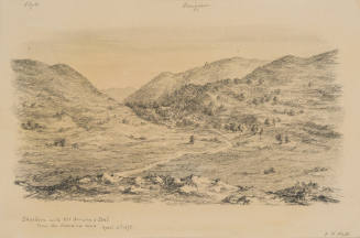 Shechem with Mountains Girizim and Ebat, form the Samaria Road, from the Sketches in Camp and on Horseback through Palestine tourbook