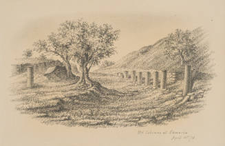 Old Columns at Samaria, from the Sketches in Camp and on Horseback through Palestine tourbook