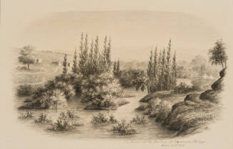 The Source of the Jordan at Caesarea-Philippi, from the Sketches in Camp and on Horseback through Palestine tourbook
