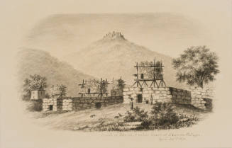 Castle of Banias, & Native Houses at Caesarea-Philippi, from the Sketches in Camp and on Horseback through Palestine tourbook