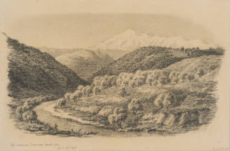 Mount Hermon from near Hasbeiyah, from the Sketches in Camp and on Horseback through Palestine tourbook