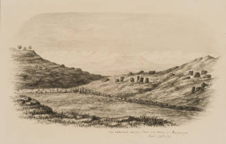 The Lebanon Range from our Camp at Rasheiya, from the Sketches in Camp and on Horseback through Palestine tourbook