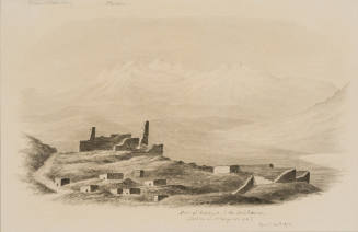 Dier el'Asayir and the Antilebanon (Devt XII [ill.]  2nd Ings XVII-10,11), from the Sketches in Camp and on Horseback through Palestine tourbook