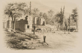Ain Fijeh...the Source of the River Abana (Barada), from the Sketches in Camp and on Horseback through Palestine tourbook