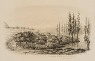 Mount Hermon from the Plain of Zebdany, from the Sketches in Camp and on Horseback through Palestine tourbook