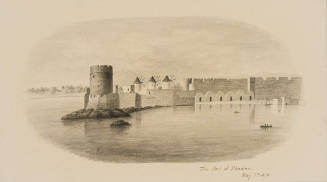 The Port of Rhodes, from the Sketches in Camp and on Horseback through Palestine tourbook