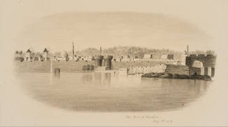 The Port of Rhodes, from the Sketches in Camp and on Horseback through Palestine tourbook
