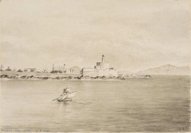 Rhodes, from the Sketches in Camp and on Horseback through Palestine tourbook