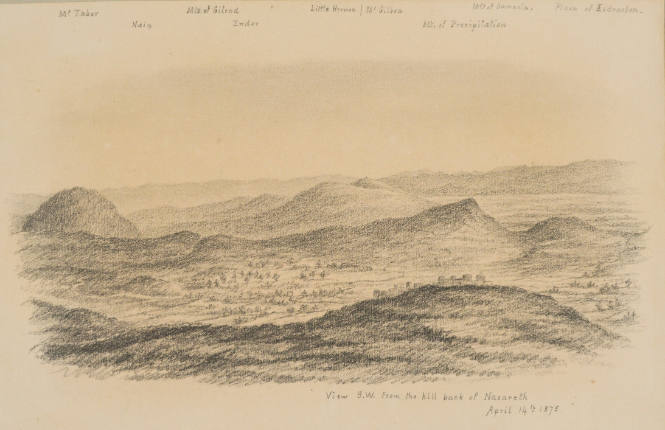 View South West from the Hill back of Nazareth, from the Sketches in Camp and on Horseback through Palestine tourbook