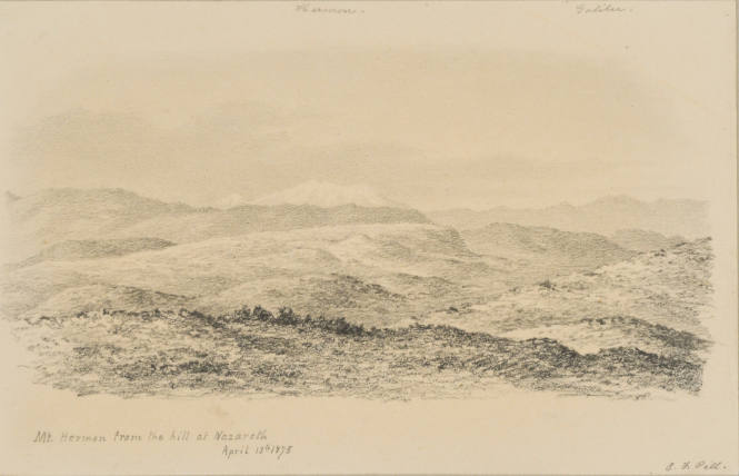 Mount Hermon from the Hill at Nazareth, from the Sketches in Camp and on Horseback through Palestine tourbook