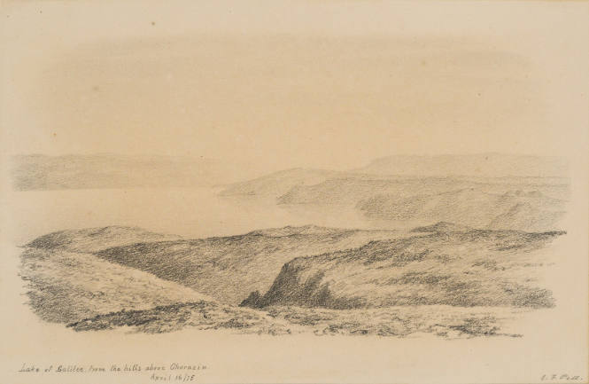 Lake of Galilee from the Hills above Chorazin, from the Sketches in Camp and on Horseback through Palestine tourbook