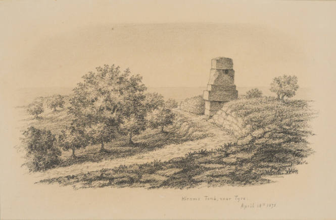 Hirims Tomb near Tyre, from the Sketches in Camp and on Horseback through Palestine tourbook