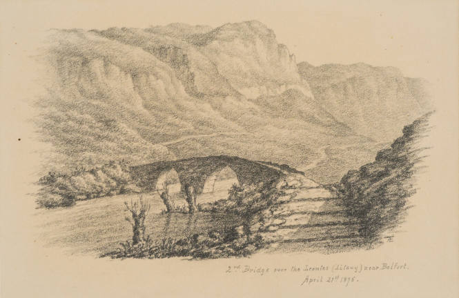 Second Bridge over the Leontes (Litany) Near Belfort, from the Sketches in Camp and on Horseback through Palestine tourbook