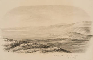 The "Waters of Mermon" and the Town of Abel, from the Sketches in Camp and on Horseback through Palestine tourbook