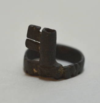 Finger ring with decoration of small key