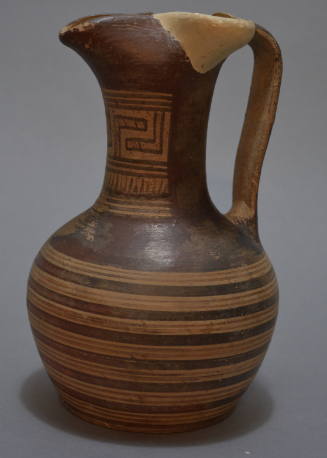 Oinochoe with trefoil lip; meander on neck