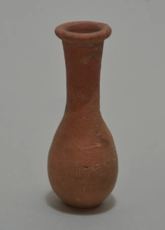 Undecorated unguentarium with narrow neck