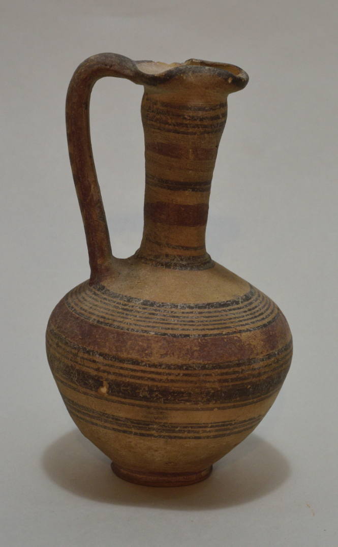 Oinochoe with slender neck, trefoil spout and banded decoration