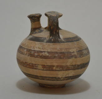Mycenaean (or Cypro-Mycenaean) stirrup flask with globular body