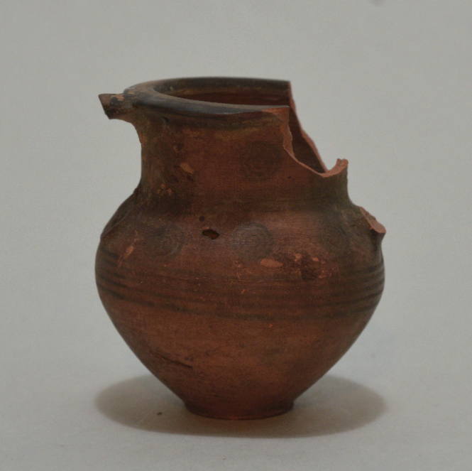 Cypriot black-on-redware miniature amphora