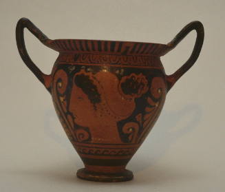 Kantharos - Apulian red-figure skyphos or kantharos painted with profile female heads
