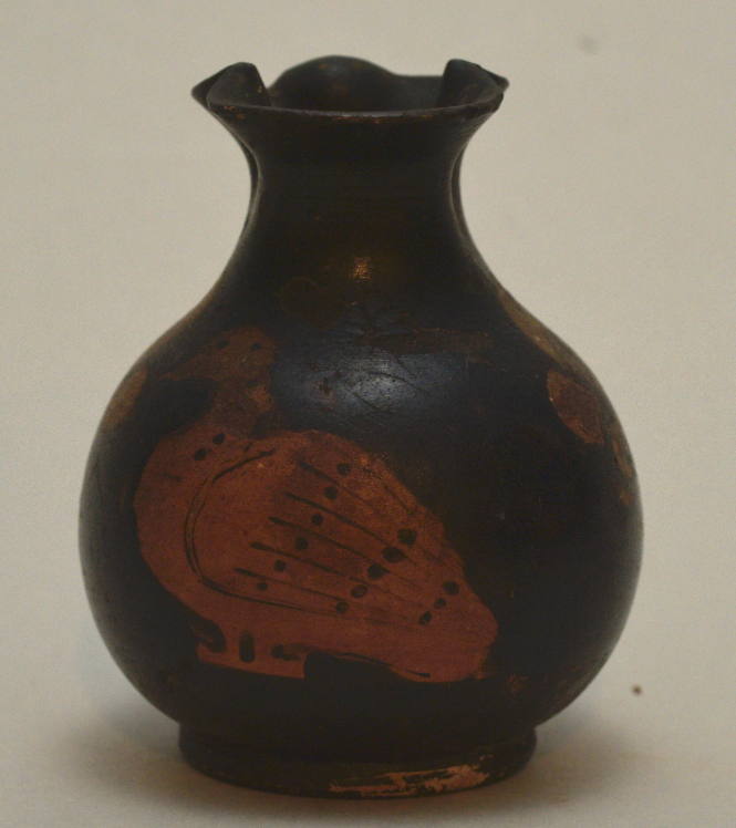 South Italian red-figure chaoes with trefoil mouth, painted with the figure of a duck