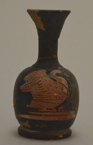 Red-figure squat lekythos, painted with figure of a swan
