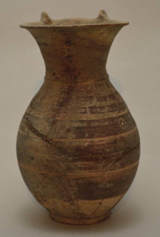 Italo-Corinthian olpe ornament with bands and scale decoration, rotelles flanking the handle on the rim