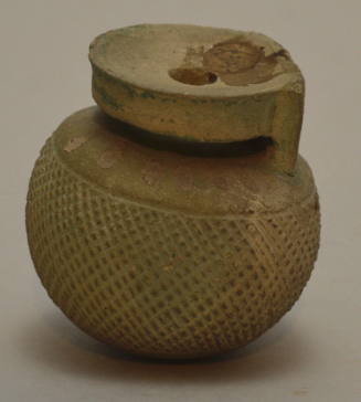 East Greek faience aryballos with cross-hatched ornament