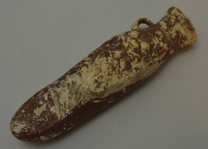 Phallic vase, ornamented with mask of silenus