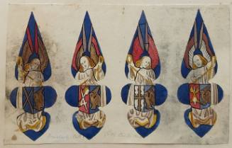 Angels stained glass from Winchester Cathedral