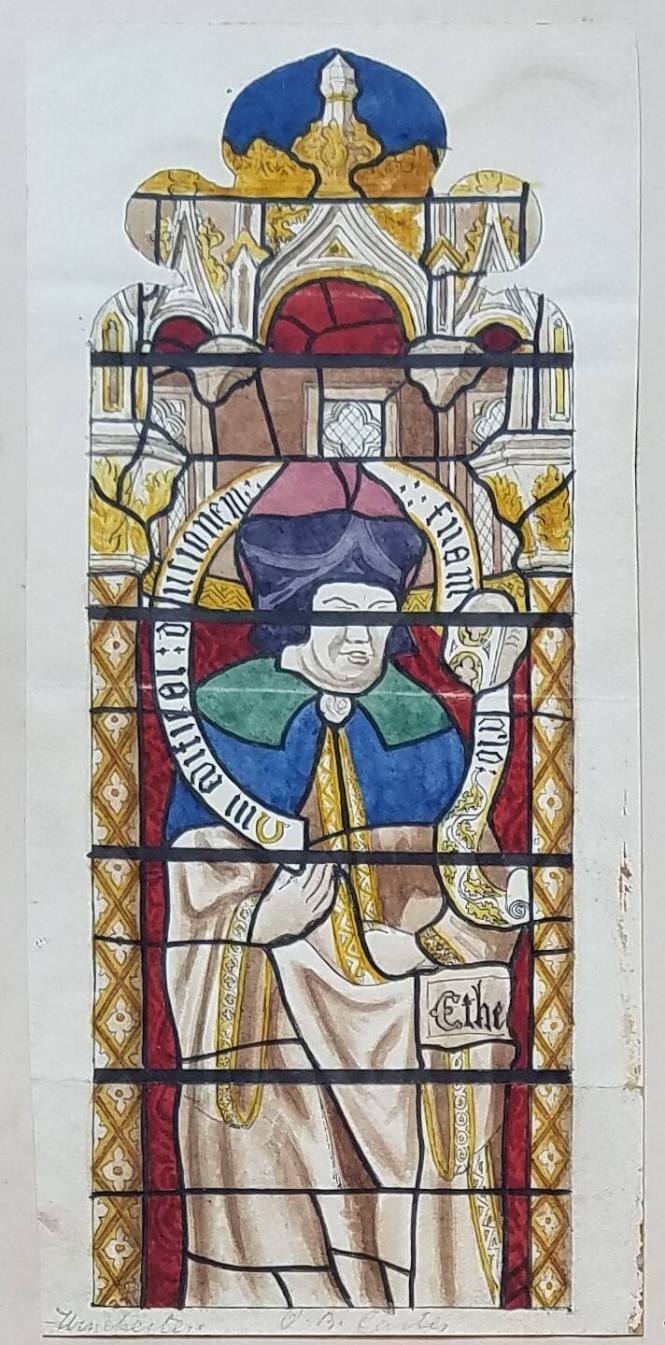 Churchman, stained glass from Winchester Cathedral