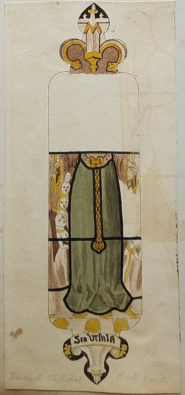 St. Ursula, stained glass, Winchester Cathedral