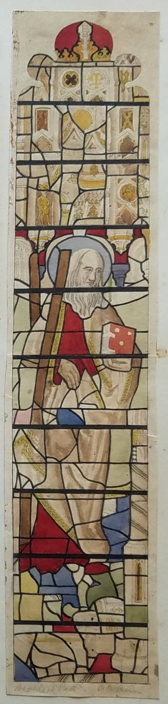 Saint, stained glass, Winchester Cathedral