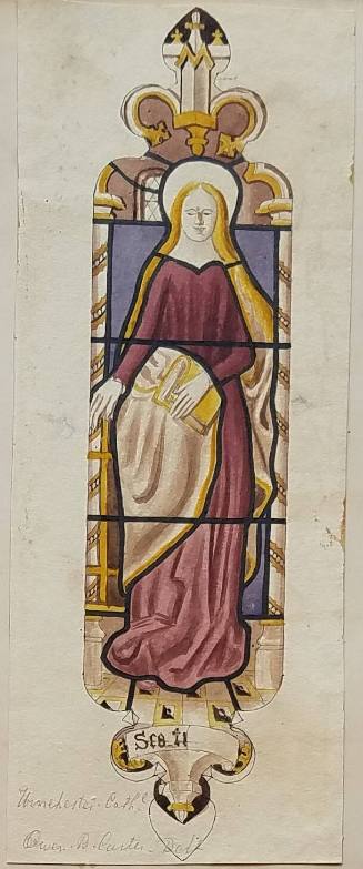 Saint, stained glass, Winchester Cathedral