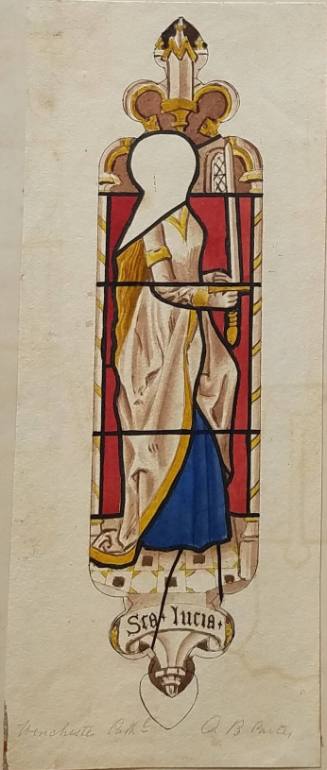 St. Lucia, stained glass, Winchester Cathedral