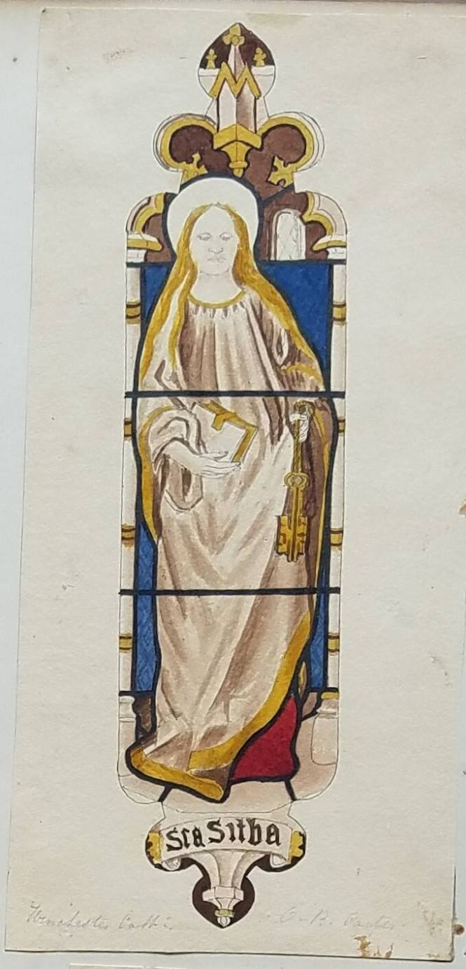 St. Sitha, stained glass, Winchester Cathedral