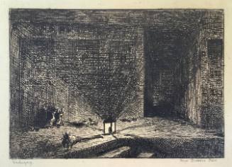 Voyage en bateau: Intérieur d'une Auberge (Le Corridor d'une Auberge)