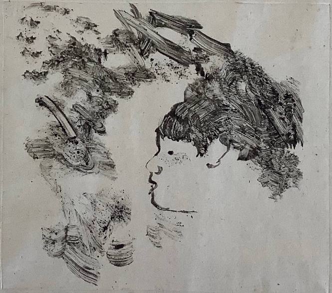 Head of a Woman in Profile to the Left
