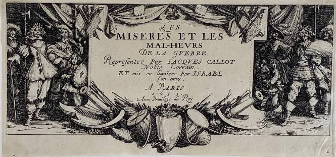 The Miseries and Misfortunes of War: Title Page